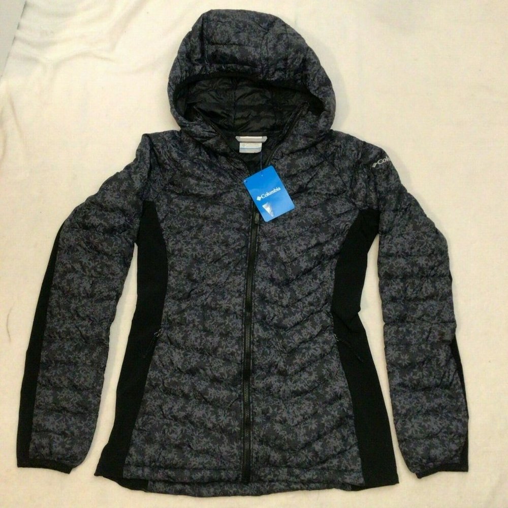 Columbia Women's Mighty Lite Hooded Jacket, Medium - Black/Gray